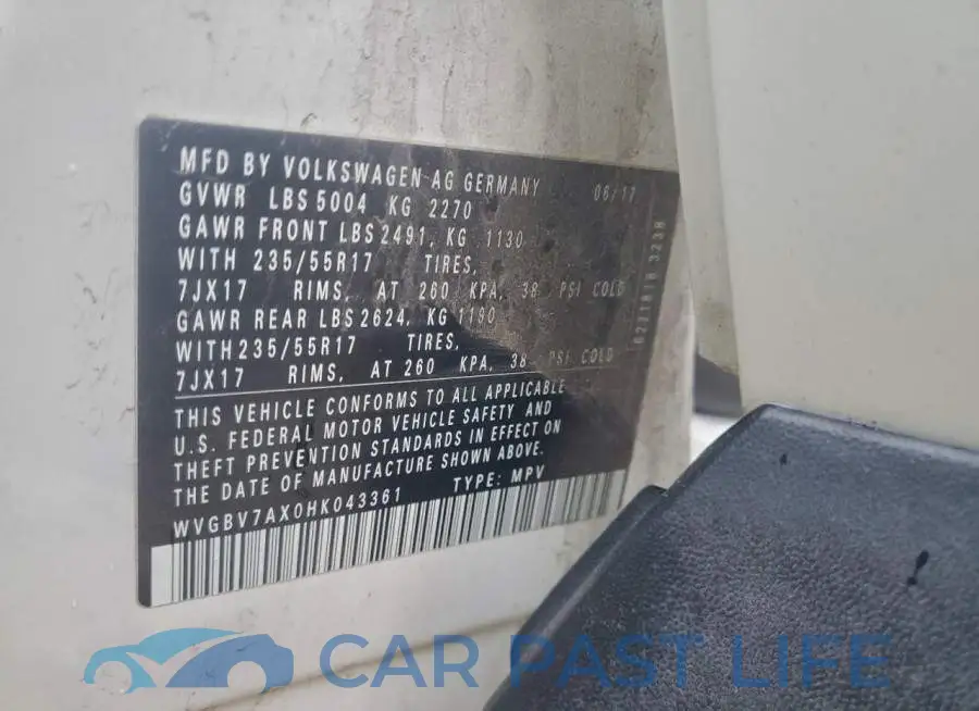 WVGBV7AX0HK043361# 13