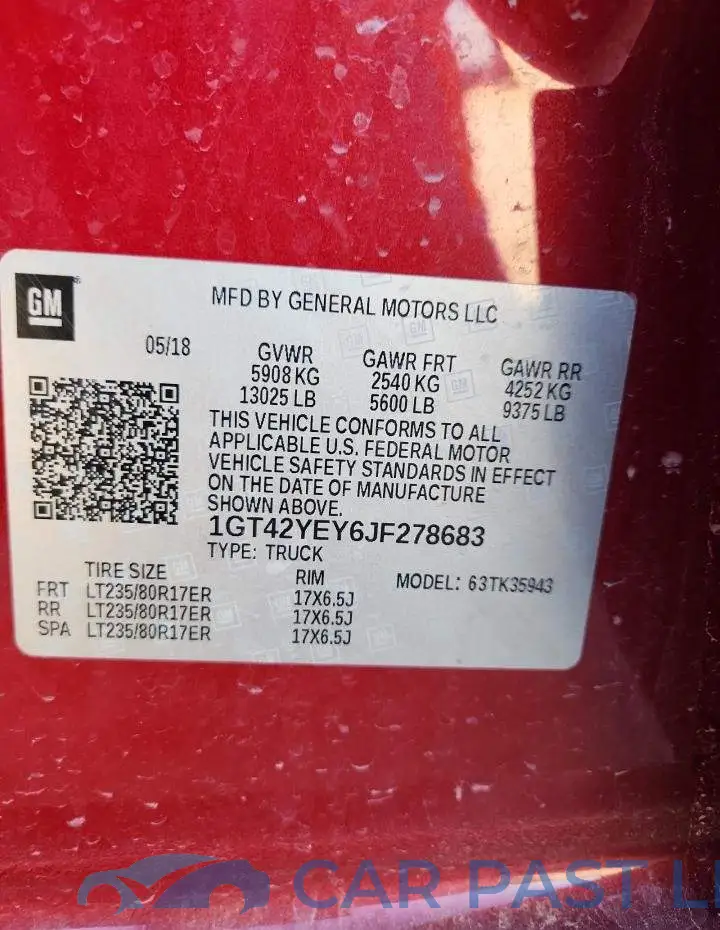 1GT42YEY6JF278683# 12