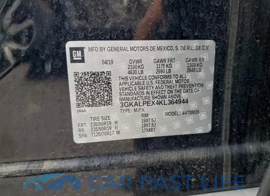 3GKALPEX4KL364944# 13