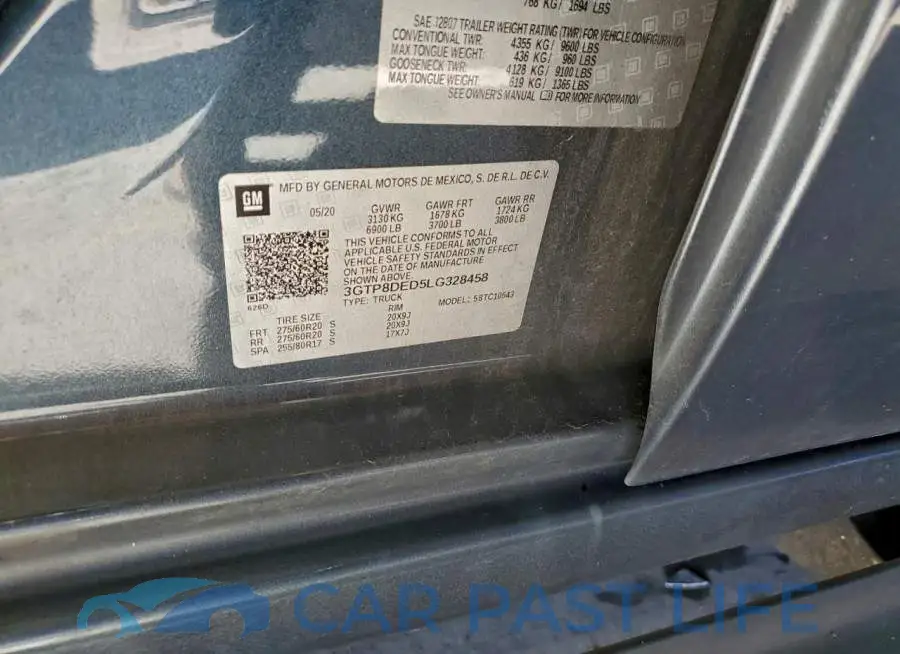 3GTP8DED5LG328458# 12
