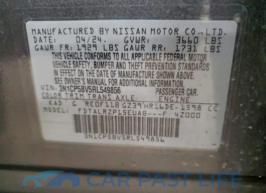 3N1CP5BV5RL549856# 14