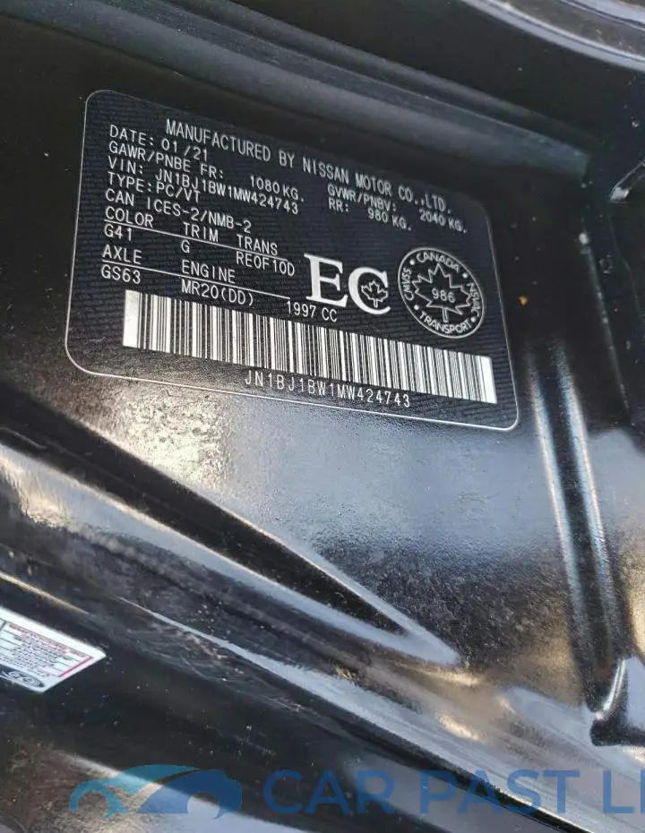 JN1BJ1BW1MW424743# 14