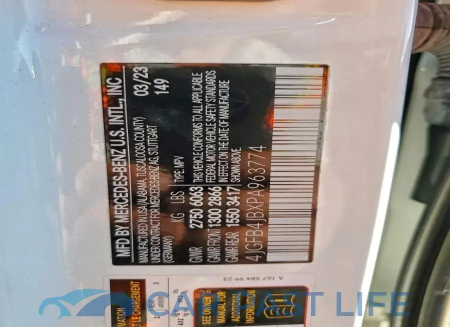4JGFB4JBXPA963774# 14