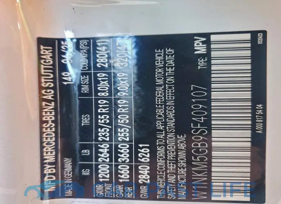 W1NKM5GB9SF409107# 12