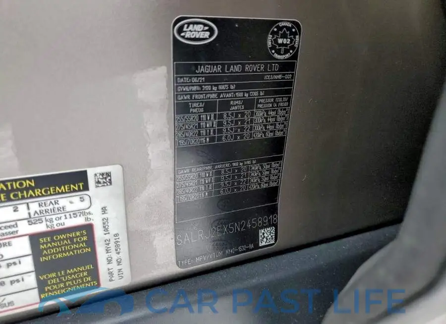 SALRJ2EX5N2458918# 13