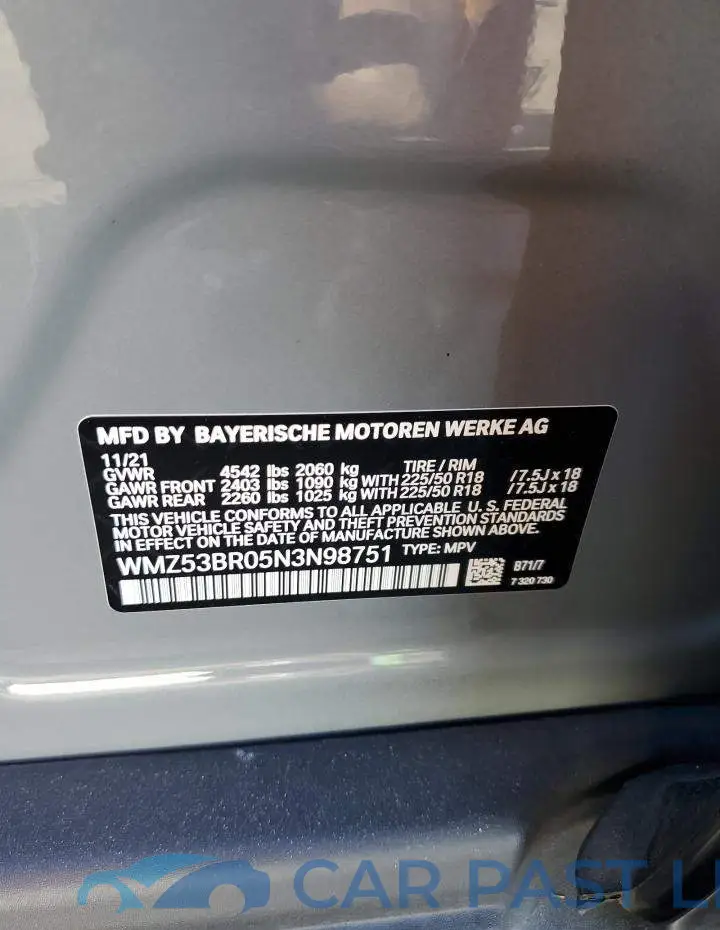 WMZ53BR05N3N98751# 13