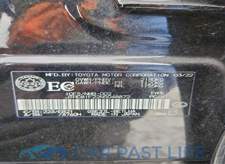 JTHC81F22N5048872# 13