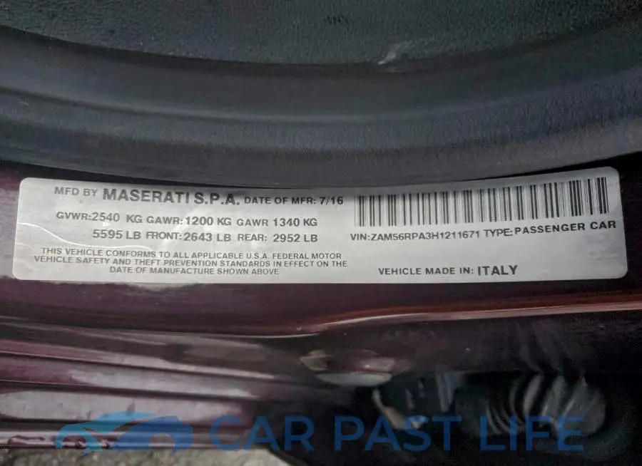 ZAM56RPA3H1211671# 12