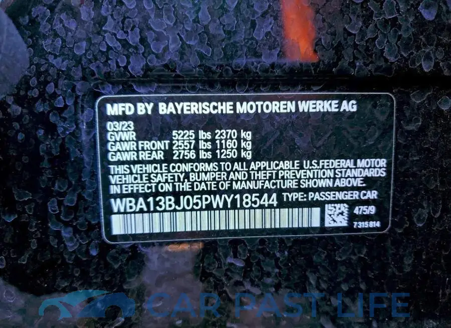 WBA13BJ05PWY18544# 12
