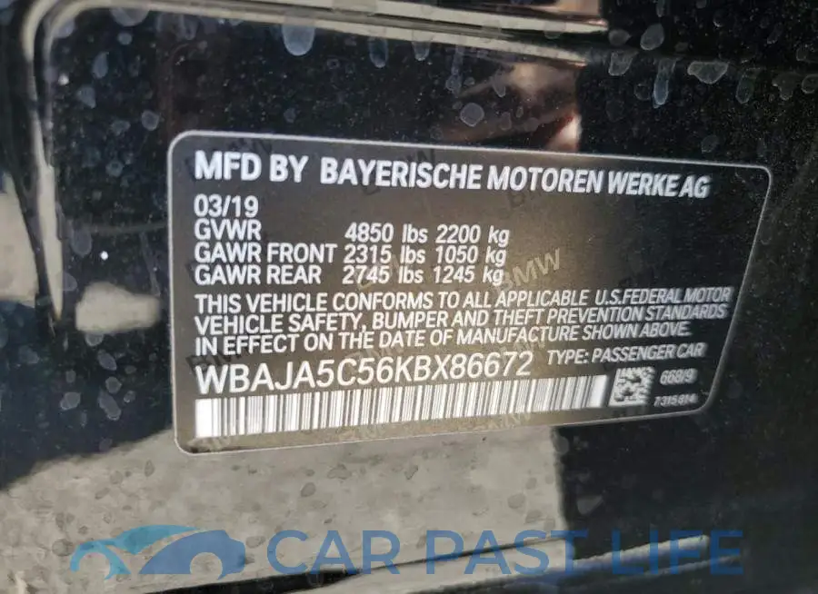 WBAJA5C56KBX86672# 12