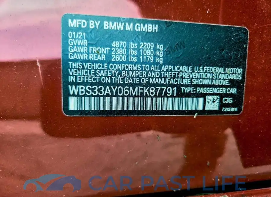 WBS33AY06MFK87791# 13