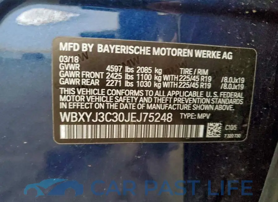 WBXYJ3C30JEJ75248# 13
