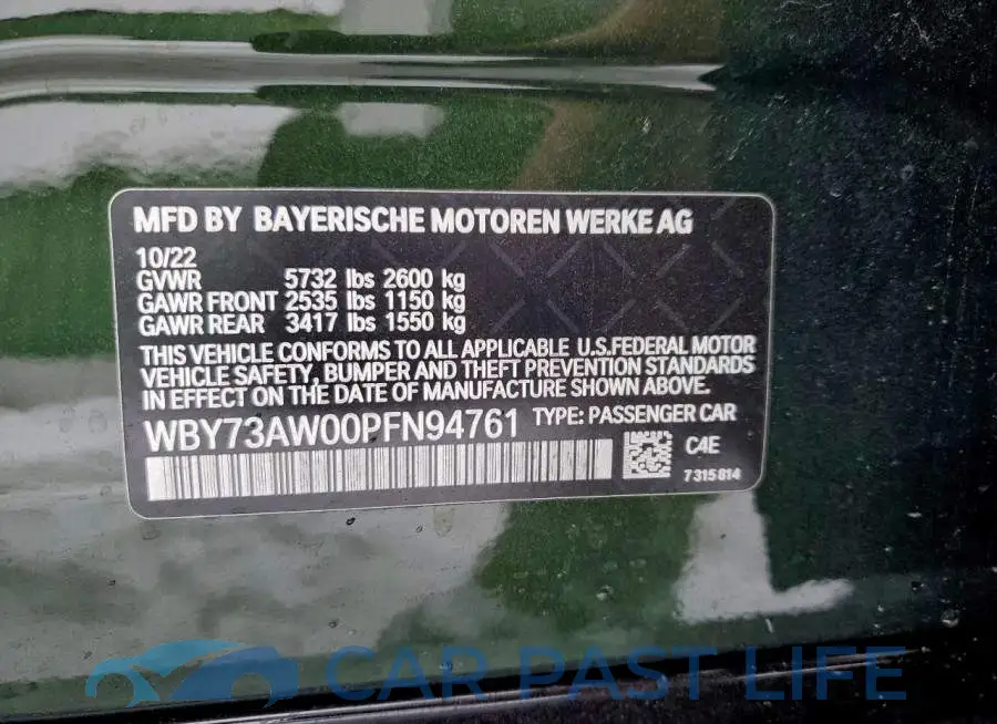 WBY73AW00PFN94761# 12