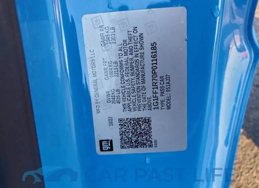 1G1FF1R70P0116185# 12