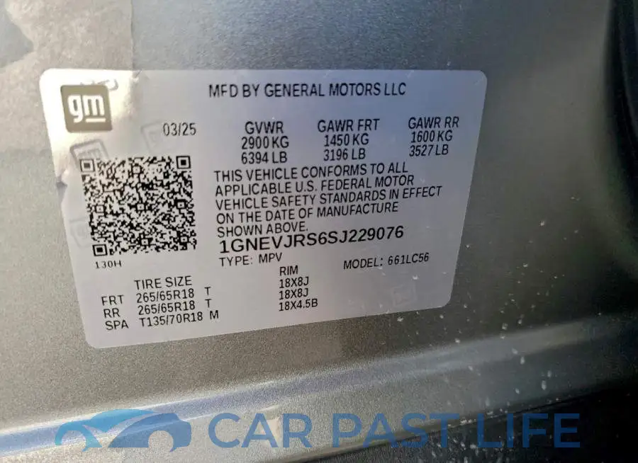 1GNEVJRS6SJ229076# 13