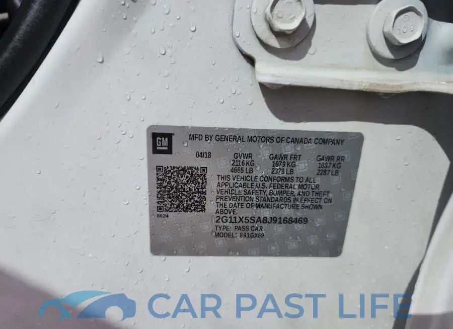 2G11X5SA8J9168469# 12
