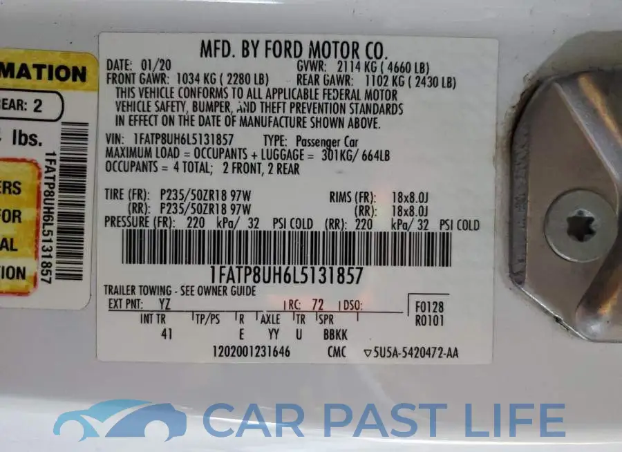 1FATP8UH6L5131857# 12