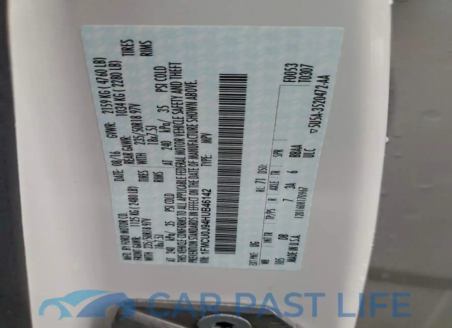 1FMCU0J94HUB46142# 13