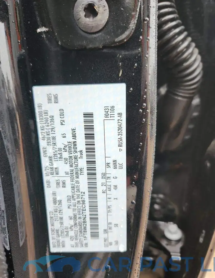 1FT8W2BN2TEC98712# 12