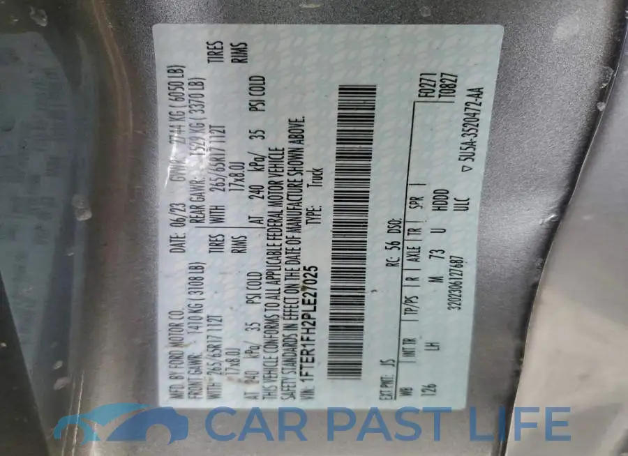 1FTER1FH2PLE27025# 12