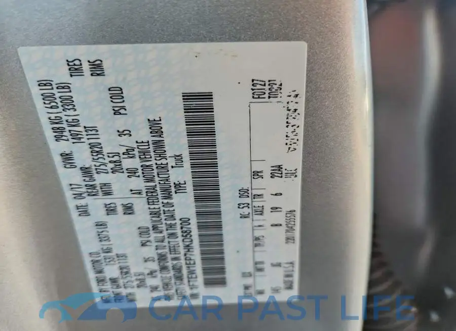 1FTEW1EP7HKD58700# 12