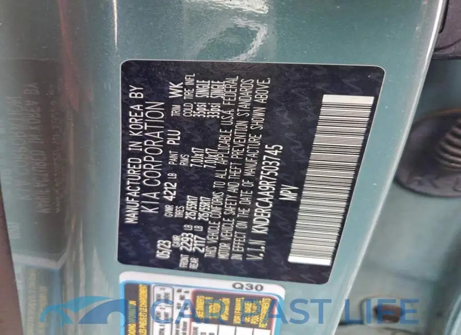 KNDERCAA9R7503745# 14