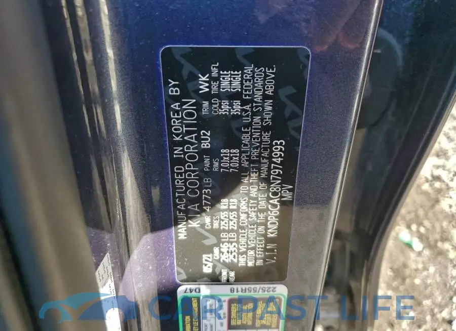 KNDP6CAC8N7974993# 13