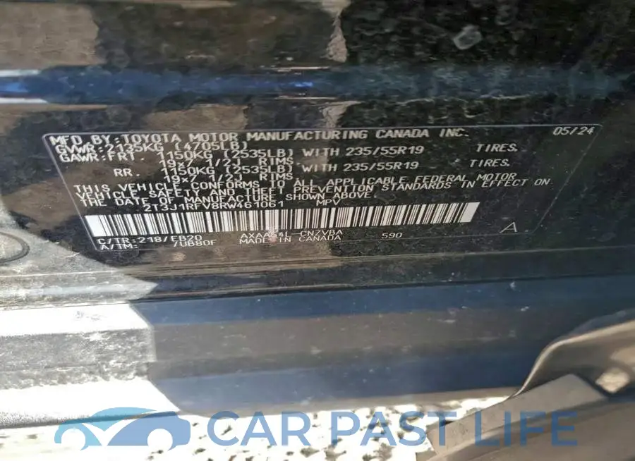 2T3J1RFV8RW461061# 14