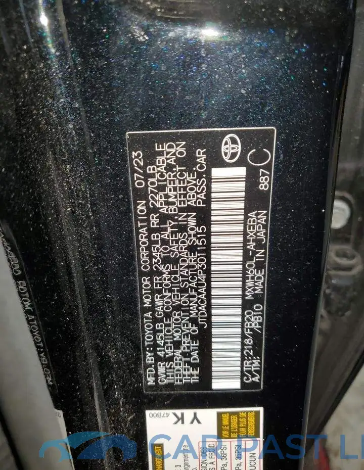 JTDACAAU4P3011515# 12