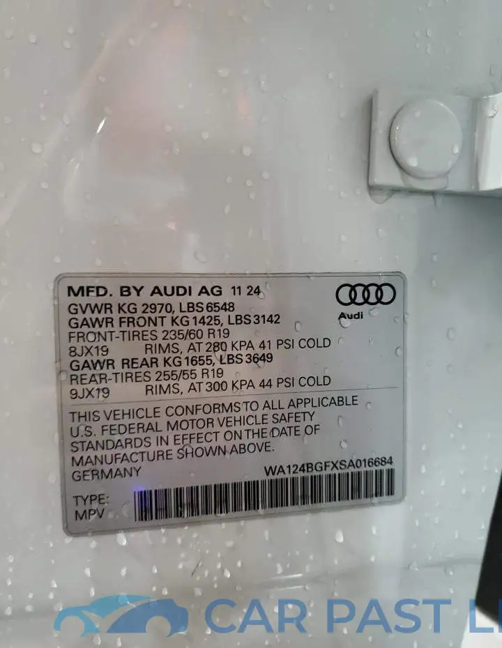 WA124BGFXSA016684# 13