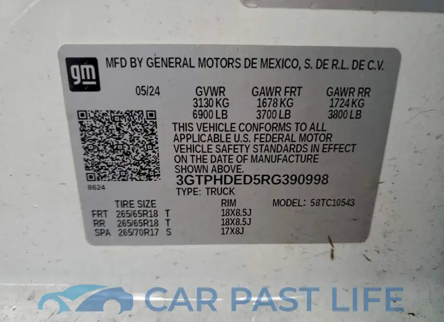 3GTPHDED5RG390998# 13