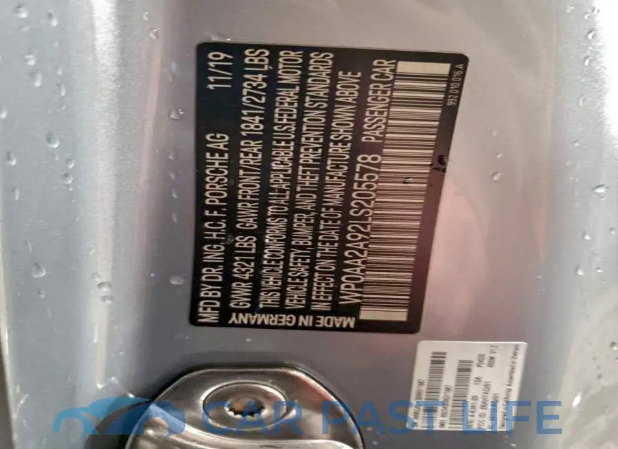 WP0AA2A92LS205578# 13