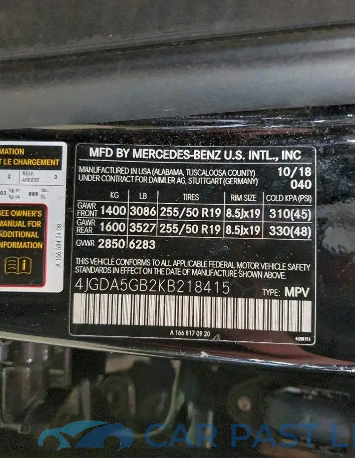 4JGDA5GB2KB218415# 12