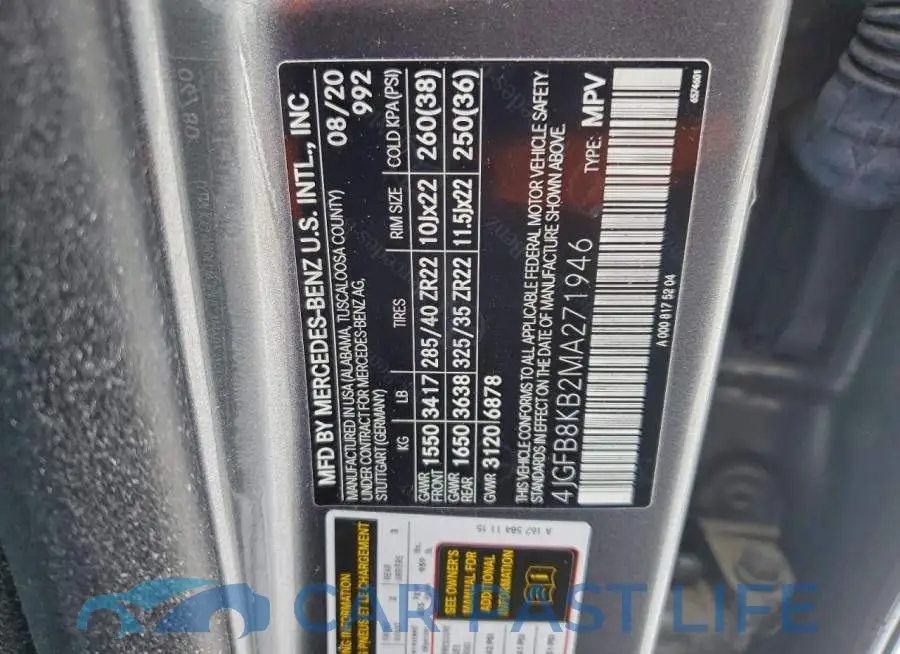 4JGFB8KB2MA271946# 14