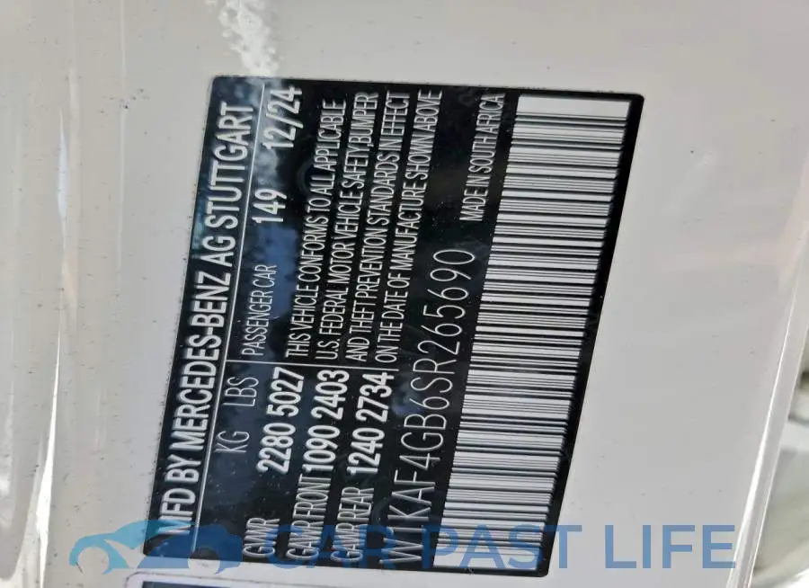 W1KAF4GB6SR265690# 12