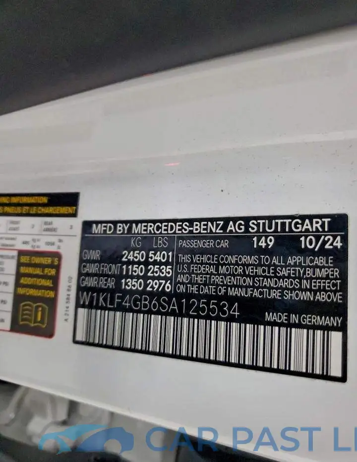 W1KLF4GB6SA125534# 12
