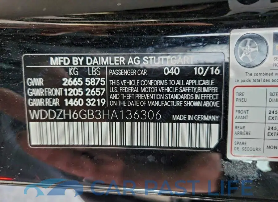 WDDZH6GB3HA136306# 12