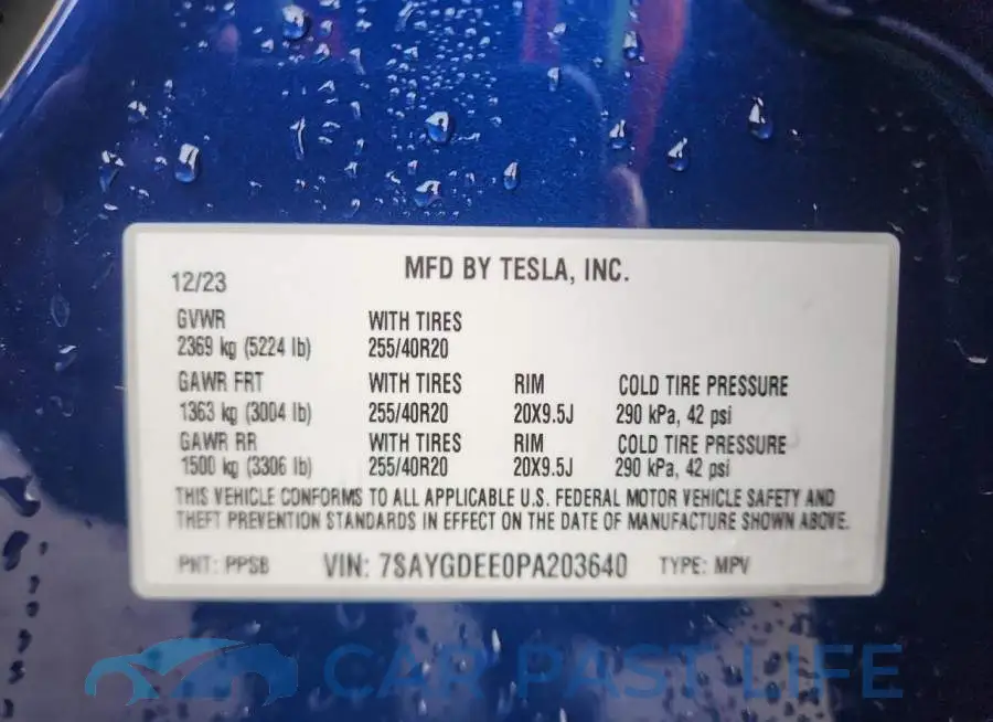 7SAYGDEE0PA203640# 14