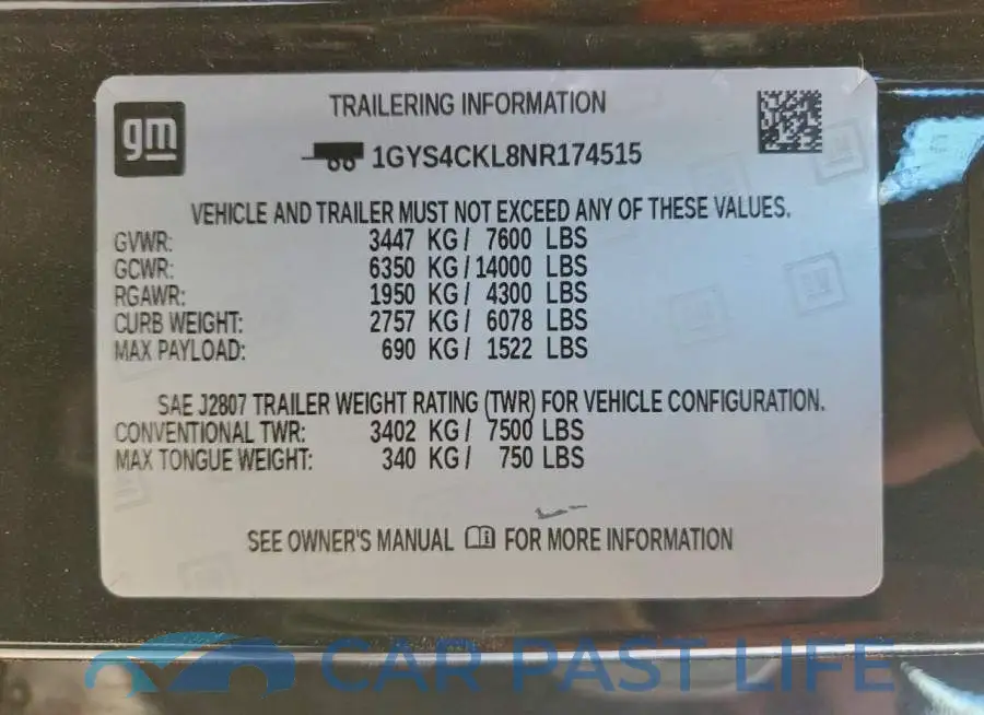 1GYS4CKL8NR174515# 13