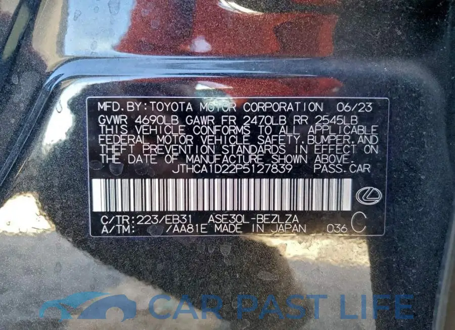 JTHCA1D22P5127839# 12