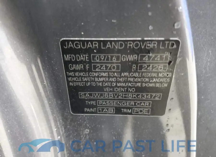 SAJWJ6BV2H8K43472# 13
