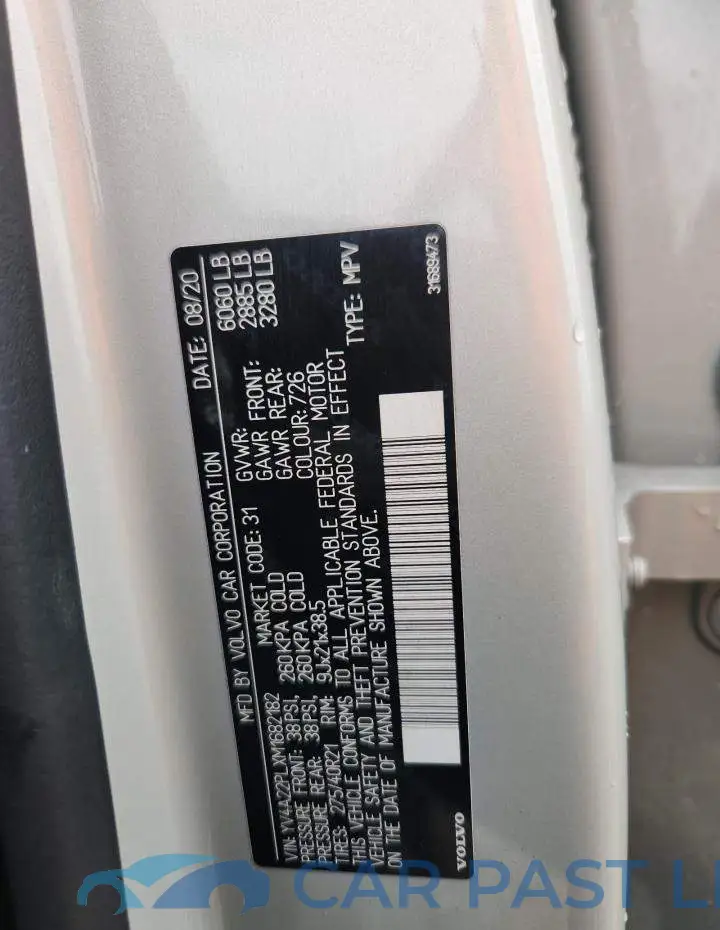 YV4A22PLXM1682182# 13