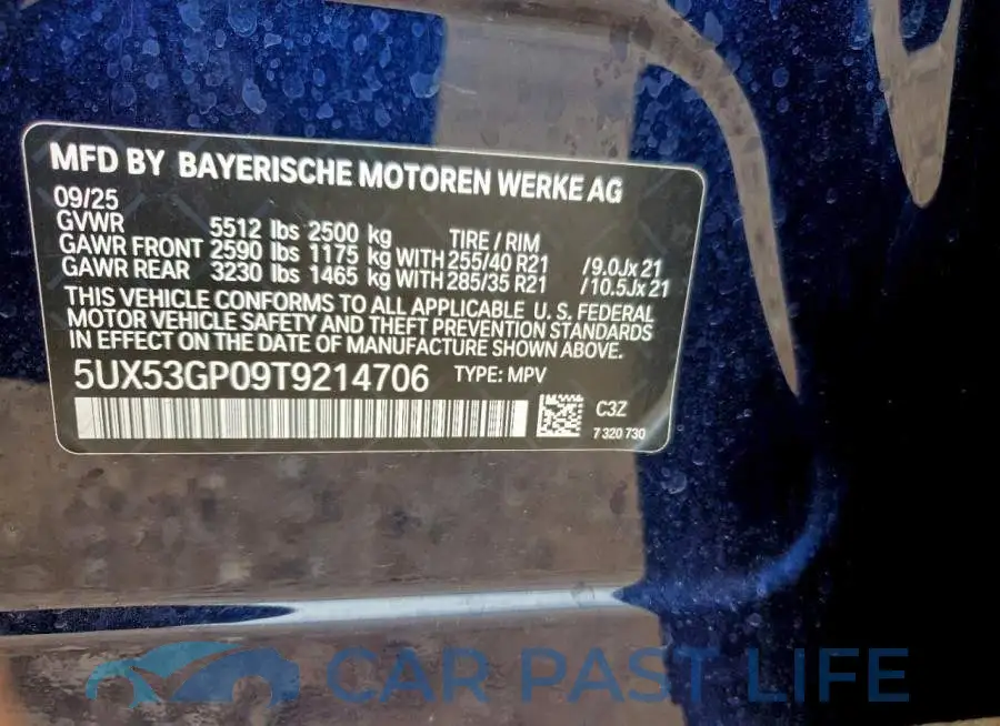 5UX53GP09T9214706# 12