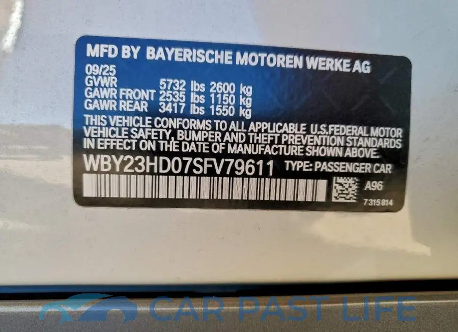 WBY23HD07SFV79611# 12