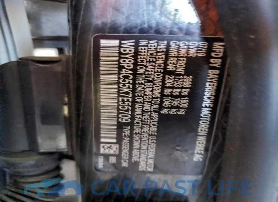WBY8P4C55K7E55709# 12