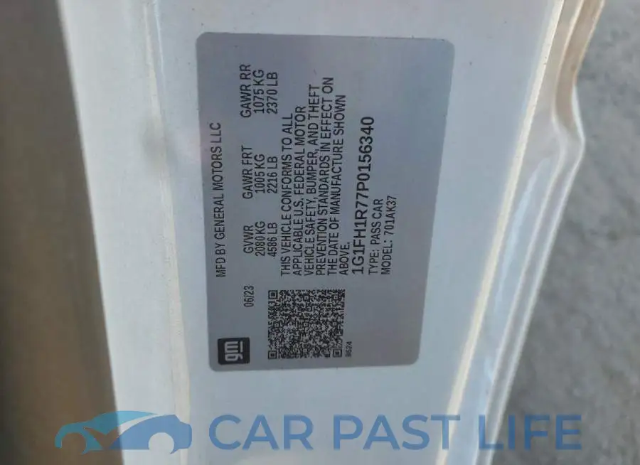 1G1FH1R77P0156340# 12