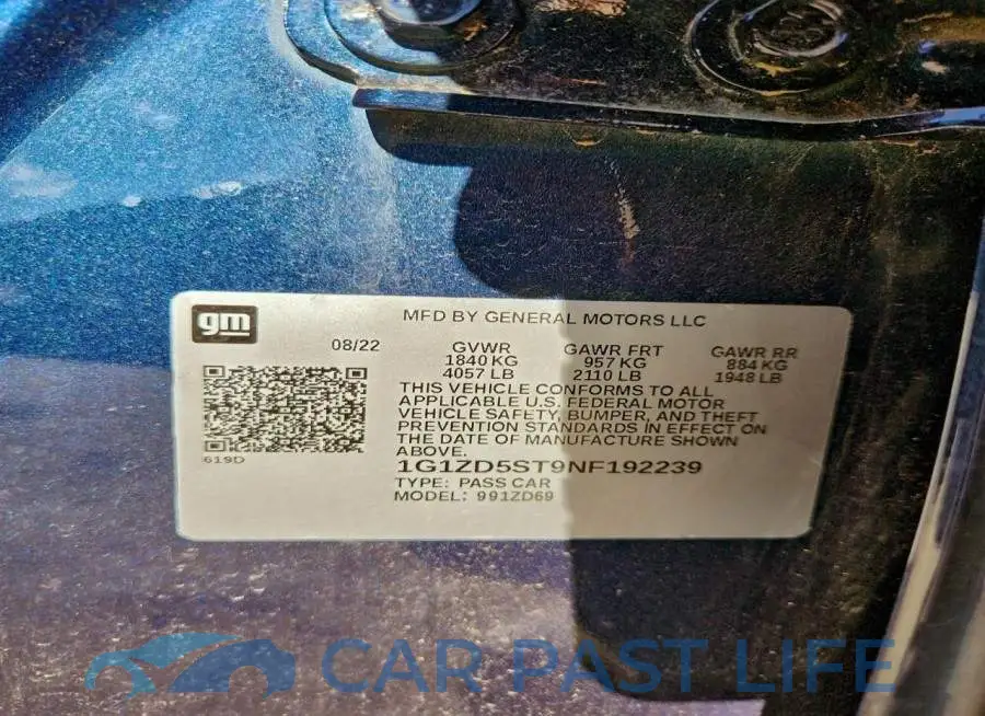 1G1ZD5ST9NF192239# 12