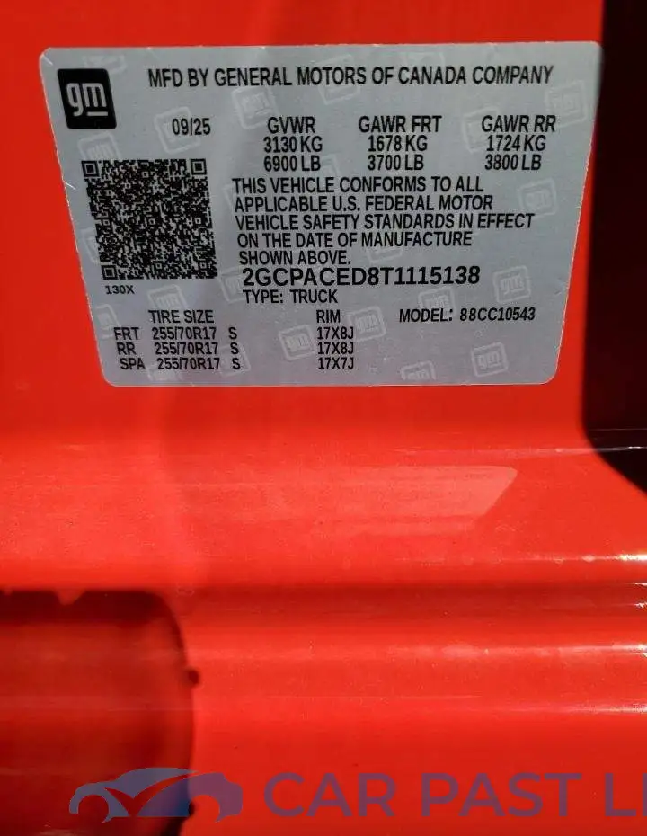 2GCPACED8T1115138# 13