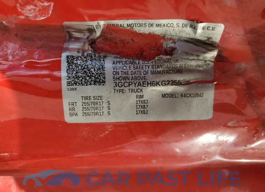 3GCPYAEH6KG225534# 12