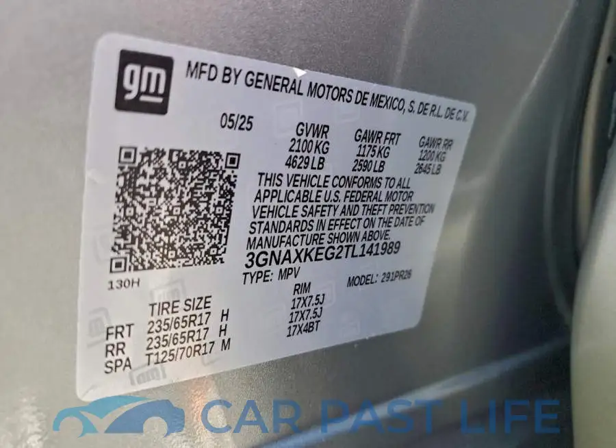 3GNAXKEG2TL141989# 12